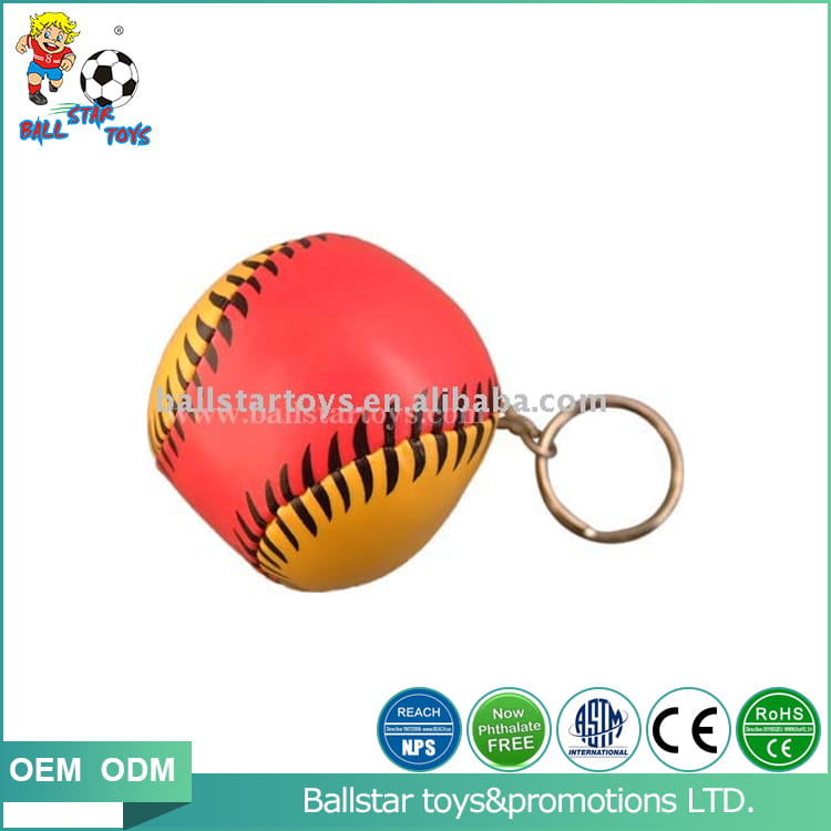 2 inch stuffed Vinyl Softball Keychains, gift