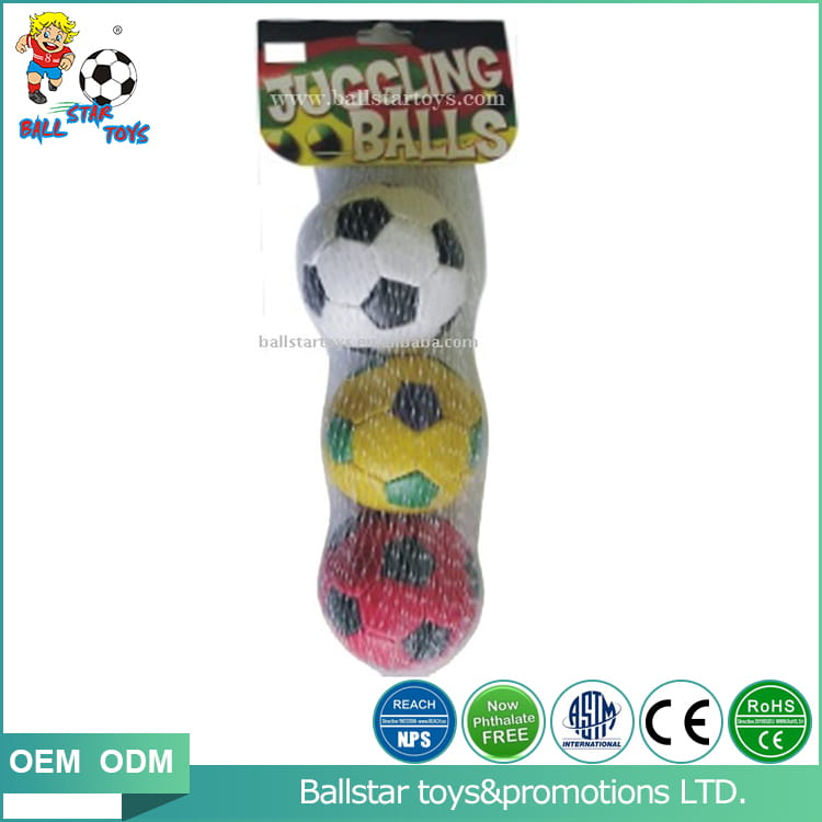 2.5 inch Stuffed soft soccer ball with net packing set