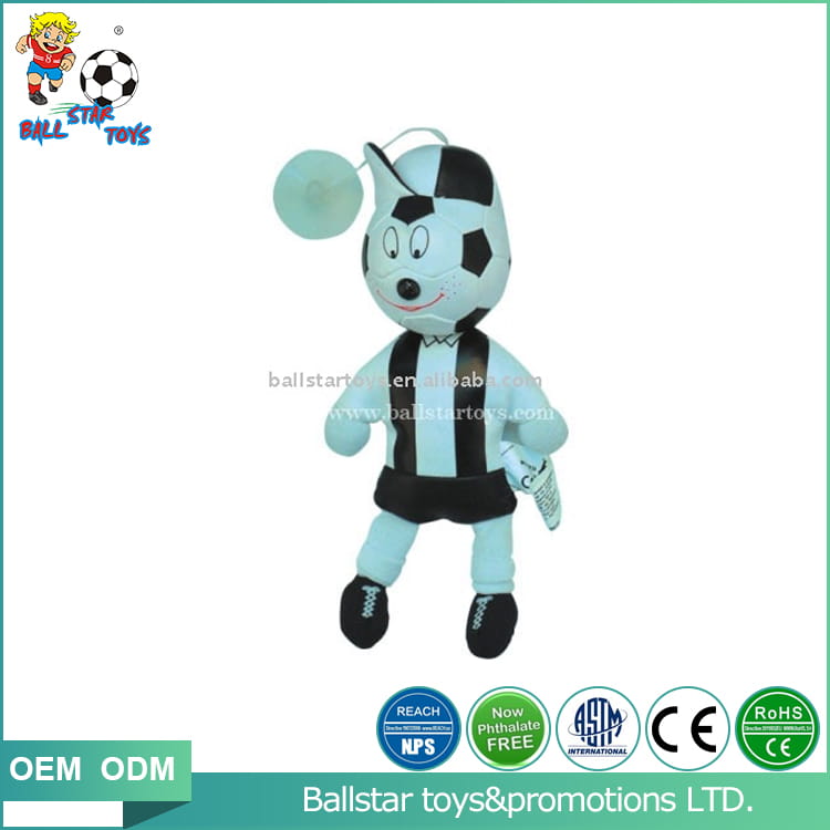 Stuffed Phthalate free Vinyl soccer doll with suction