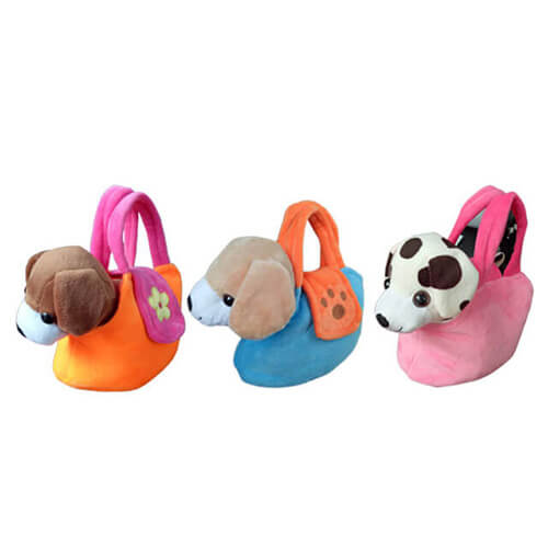 stuffed dog bag