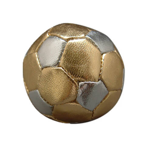Shiny leather footbag