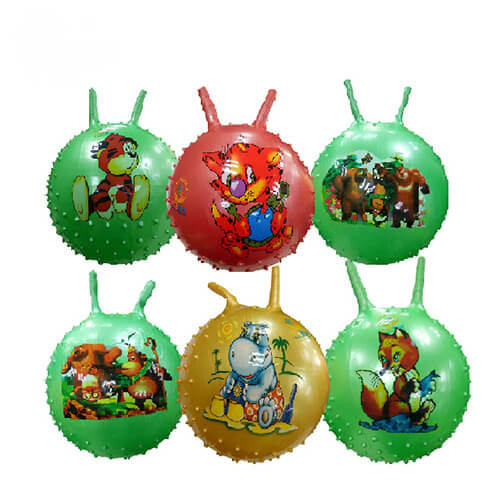 cartoon printed bouncing ball